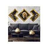 Çiçekler Gold Pleksi Aynalı Çerçeveli Tablo, 135 x 55, PR-015-ALTIN