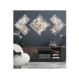 Çiçekler Gümüş Pleksi Aynalı Çerçeveli Tablo, 135 x 55, PR-014-GÜMÜŞ