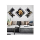 Çiçekler Gümüş Pleksi Aynalı Çerçeveli Tablo, 135 x 55, PR-015-GÜMÜŞ