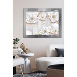 Çiçekler Gümüş Tek Parça Pleksi Tablo, 60 x 80, PT-030