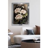 Çiçekler Gümüş Tek Parça Pleksi Tablo, 60 x 80, PT-088