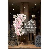 Çiçekler ve Kadınlar Günü Kutlu Olsun Yazısı Vitrin Cam Stickerı