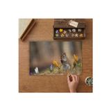 Çiçeklerin Arasında Sevimli Sincap Tasarımı 240 Parça Ahşap Puzzle Ahşap Kutuda MPY60295