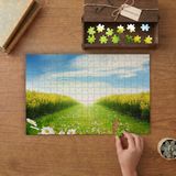 Çiçeklerin Arasındaki Yol Tasarımı 240 Parça Ahşap Puzzle Ahşap Kutuda MP00469