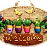 Çiçeklerin Büyüsü Welcome Yazılı Kapı Ve Duvar Süsü
