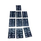 Çiçekli 10X14CM Tüp Kına Desen Çıkartma Şablonu 12 Parça (4604)