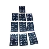 Çiçekli 10X14CM Tüp Kına Desen Çıkartma Şablonu 12 Parça (5067)