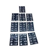 ÇİÇEKLİ 10X14CM TÜP KINA DESEN ÇIKARTMA ŞABLONU 12 PARÇA (5264)