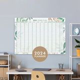 Çiçekli 2026 Yıllık Planlayıcı Duvar Takvimi, 2026 Takvim, Aylık Planlama, 2026 Wall Planner - Boyut