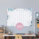 Çiçekli 2026 Yıllık Planlayıcı Duvar Takvimi, 2026 Takvim, Aylık Planlama, Wall Planner - Boyut