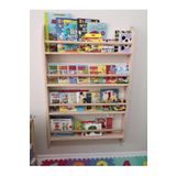 ÇİÇEKLİ AVM Montessori Kitaplık Geniş Model Yuvarlak Çıtalı