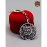 Çiçekli Hasır Model 925 Ayar Gümüş Oksitli Telkari Anahtarlık 201025163