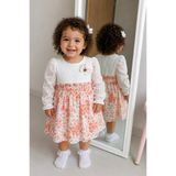 Çiçekli Kız Bebek Çocuk Elbise Mevsimlik Bayramlık 13822