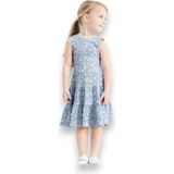 Çiçekli Kız Çocuk Elbise, MAVİ, 7 YAŞ