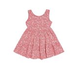 Çiçekli Kız Çocuk Elbise, PEMBE, 3 YAŞ