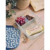 Çiçekli Lunch Box Bölmeli Saklama Kutusu 21 x 16 cm