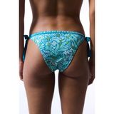 Çiçekli Tropic Leaf Brazilian Bikini Altı - Renkli - 38