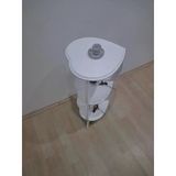 Çiçeklik Fiskos 90679 Çiçeklik Kalpli Model Mdf Parlak Ahşap Ayak Parlak Beyaz
