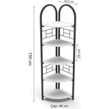 Çiçeklik Saksılık 5 Raflı Kitaplık Çok Amaçlı Çalışma Odası Kütüphane Dekoratif Aksesuar Atlantik - Standart - Çok Renkli