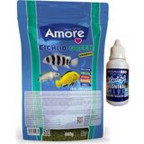 Cichlid Green Granules 860gr Easy-Doypack Green Algae Spirulina Akvaryum Balık Yemi ve Contra Blue