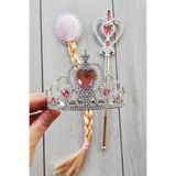 cici bandana Karlar Ülkesi Frozen Elsa Taç Saç Asa Set Pembe