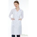 Cici Forma Ceket Yaka Uzun Tesettür Önlüğü - Beyaz - XS