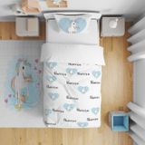 Cici Odam Çocuk Bebek Nevresim Takımı Renkli Unicorn ve Kalpler