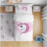 Cici Odam Çocuk Bebek Nevresim Takımı Serpme Yıldızlı Unicorn