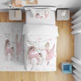 Cici Odam Çocuk Bebek Nevresim Takımı Unicornlu Balerin Kız