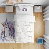 Cici Odam Çocuk Bebek Nevresim Takımı Yıdlızlı Yavru Unicorn ve Annesi