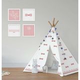 Cici Odam Çocuk Bebek Odası Oyun Çadırı Dantelli ve Fiyonklu Desen
