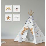 Cici Odam Çocuk Bebek Odası Oyun Çadırı Gökkuşağı Ayıcık Dream Big
