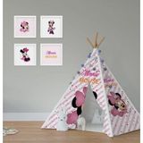 Cici Odam Çocuk Bebek Odası Oyun Çadırı Puantiyeli Minnie Mouse