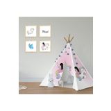 Cici Odam Çocuk Bebek Odası Oyun Çadırı Renkli Unicorn Elinde Kelebek Kız