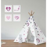 Cici Odam Çocuk Bebek Odası Oyun Çadırı Serpme Yıldızlı Unicorn