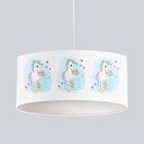 Cici Odam Çocuk Bebek Odası Sarkıt Avize Renkli Unicorn ve Kalpler