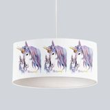Cici Odam Çocuk Bebek Odası Sarkıt Avize Yıdızlı Yavru Unicorn ve Annesi