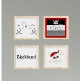Cici Odam Çocuk Bebek Odası Tablo Korsan Blackbeard Kuru Kafa