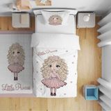 Cici Odam Çocuk Yatak Örtüsü Hediye Yastık Kılıfı Yıldızlı Little Princess