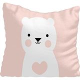 Cici Odam Pembe Renk Ayıcık Çocuk Bebek Odası Kırlent Kılıfı