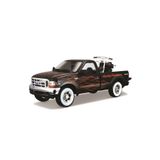 Cici Oyuncak Ford F-350 Super Duty 1999 ile Uyumlu Harley-Davidson FXSTB Night Train 2002 Motosiklet, 1:24 Ölçek, Siyah, Metal Gövde, Açılabilen Kapılar