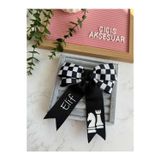 Cicis Accessories İsme Özel Kişiye Özel Satranç Desenli Fiyonk Toka