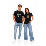 Ciel Lune Tom ve Jerry Baskılı Sevgili Tişörtü Beyaz Unisex Oversize Çift Kombini Pamuklu Kısa Kollu