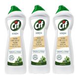 Cif Amonyaklı Krem Temizleyici 750 ml 3'lü Güçlü Temizlik ve Parlaklık Sağlayan Özellikler - 2,25 kg
