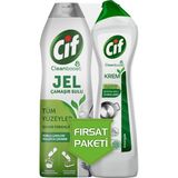 Cif Cıf Krem Amonyak 750 ml + Jel Bahar Ferahlığı 750 ml 5 Adet