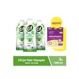 Cif Cıf Tum Yuzeyler Jel Bahar Ferahl 1500ml - 3'lü Paket