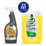 Cif Elde Yıkama Bulaşık Deterjanı 5 L + Yağ Çözücü Sprey 750 Ml