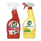 Cif Her Yer 750 ml Leke Çıkarıcı ve Krem Sprey Yağ Çözücü 750 ml 2 li Set