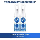 Cif Infinite Clean Doğal Probiyotikli Anti Toz Sprey Tüm Yüzeyler Için Lotus & Deniz Tuzu 280ML X2 - 280 ml