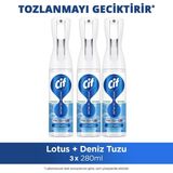 Cif Infinite Clean Doğal Probiyotikli Anti Toz Sprey Tüm Yüzeyler Için Lotus & Deniz Tuzu 280ML X3 - 280 ml